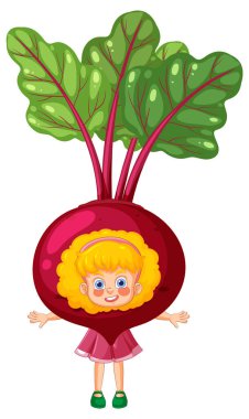 Dev pancar gibi giyinmiş bir kız.