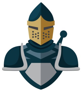 Zırhlı bir şövalyenin tasviri.