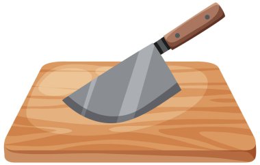 Tahta kesme tahtasının üzerinde duran bir satır.