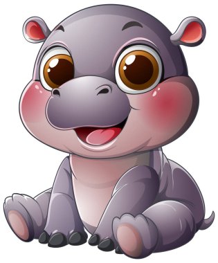 Şirin bebek suaygırı, kocaman gözleri ve gülüşü var.