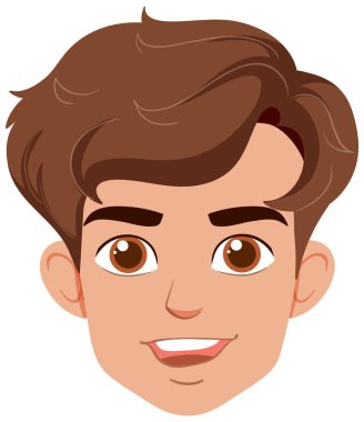 Mutlu genç bir adamın tasviri