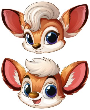 Büyük gözlü şirin, resimli bebek hayvanlar.