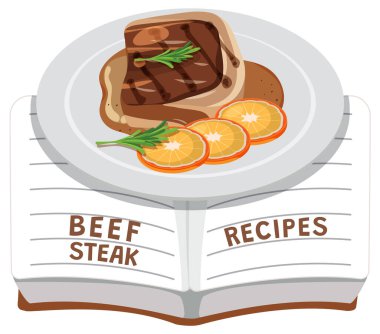 Portakallı ve otlu biftek tasviri