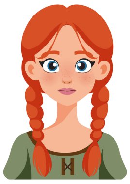 Kızıl saçlı bir kadın resmi