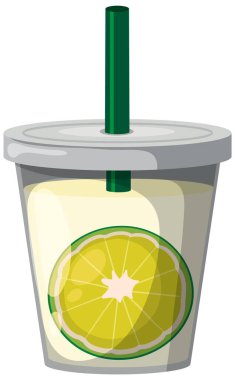 Yeşil pipetli limonata.