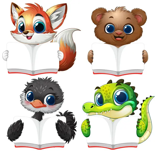 Kitapları açık tutan, okumaktan zevk alan sevimli hayvanlar.