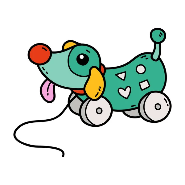 Ícone Vetor Ilustração Doodle Dog Sorter Para Crianças Livro Sucata — Vetor de Stock