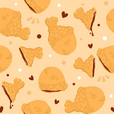 Tatlı karalama Asya yemeği Taiyaki 'nin kusursuz temsili.