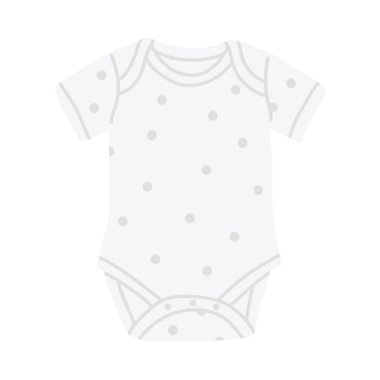 Dijital damga, tebrik kartı, etiket, simge, tasarım için şirin karalama vücut giysisi bebeğinin vektör çizimi