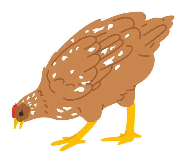 供数码邮票 复活节设计用的可爱小母鸡的矢量图解 — 图库矢量图片
