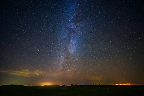 Night Landscape Colorful Milky Way Landscape Milky Way — Stock Photo, Image