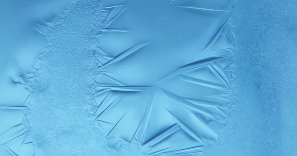 Βίντεο Από Ένα Παράθυρο Κατάψυξης Κρύσταλλοι Πάγου Που Αναπτύσσονται Ένα — Αρχείο Βίντεο