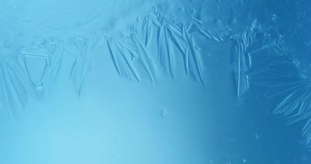 Video Freezing Window Ice Crystals Growing Window — Vídeo de Stock