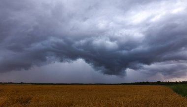 Severe thunderstorm clouds, landscape with storm clouds, severe weather