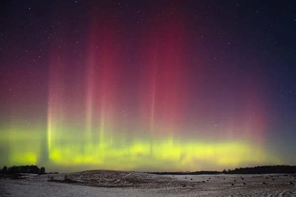 Northern Lights Aurora Borealis Dancing Night Sky High Quality Photo — Stock Photo, Image