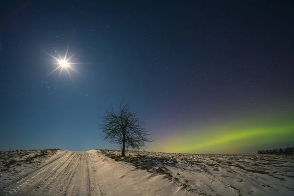 Βόρειο Σέλας Βόρειο Σέλας Χορεύει Στο Νυχτερινό Ουρανό Υψηλής Ποιότητας — Φωτογραφία Αρχείου