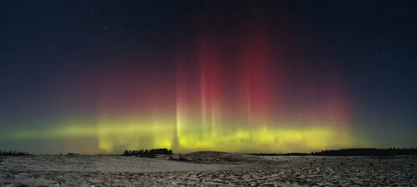 Northern Lights Aurora Borealis Dancing Night Sky High Quality Photo — Stockfoto