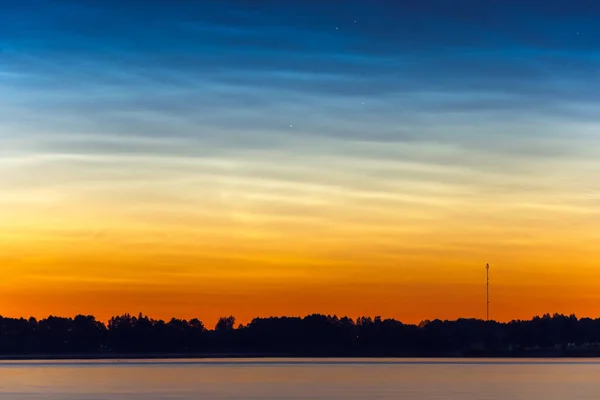 Ночной Пейзаж Ночными Облаками Литве Высокое Качество Фото — стоковое фото