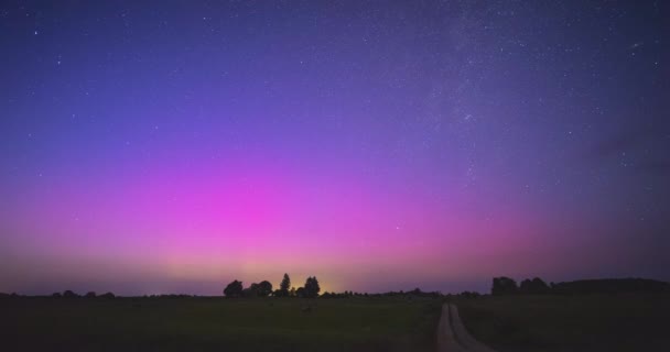 Northern Lights Aurora Borealis Dancing Night Sky High Quality Footage — Stock video