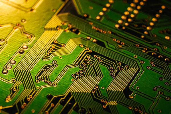 stock image Electronic circuit board close up, background with circuit board