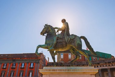 City of Naples. 20.10.2024. equestrian statue of Ferdinand I. clipart