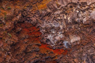 Volkan Krateri - Dağı Vezüv İtalya 'da. Pompei 'yi yok eden Vezüv Yanardağı Panoraması
