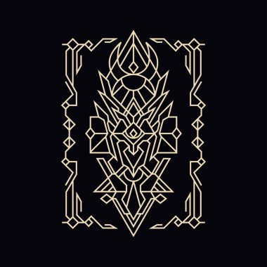 Geometri Çizgisi Koruyucu Göz Rozeti giysi, ürün veya diğer şeyler için