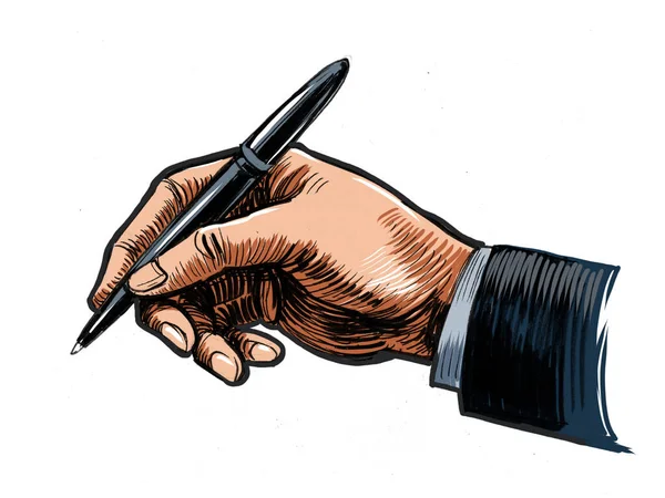 Χέρι Στυλό Ρετρό Στυλ Ζωγραφισμένο Στο Χέρι Μελάνι Χαρτί Και — Φωτογραφία Αρχείου