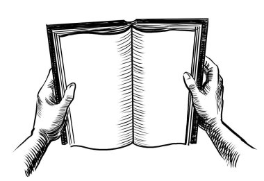 El ele tutuşmak. Bir çift çorap. El çizimi eski moda siyah-beyaz çizimler