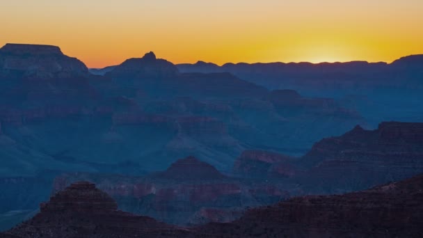 Εθνικό Πάρκο Timelapse Grand Canyon Την Ανατολή Του Ηλίου Αριζόνα — Αρχείο Βίντεο