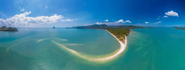 Vue Aérienne Drone Panoramique Péninsule Lam Haed Beach Île Koh — Photo