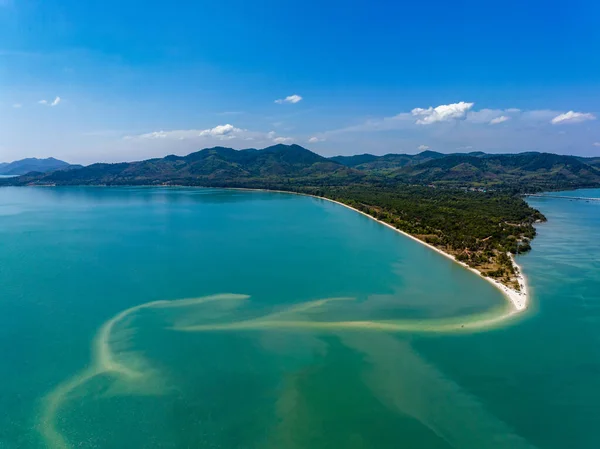 Panorama Aéreo Drone Shot Lam Haed Beach Peninsula Koh Yao — Fotografia de Stock