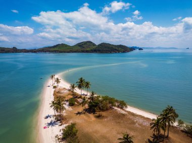 Lam Haed plaj yarımadasının, Koh Yao Yai adasının, Phang nga, Tayland 'ın hava aracı görüntüsü.