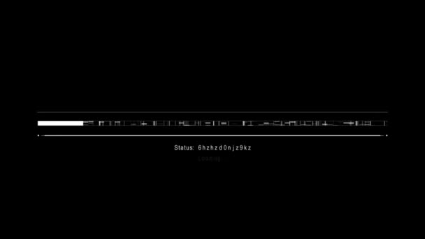Cyberpunk Glitchy Loading Bar Animation Futuristic Uploading Progress Bar Glitch — Wideo stockowe