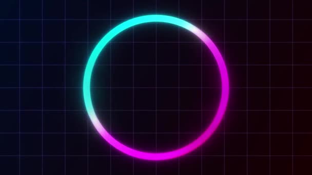 Glitch Circle Colorful Circle Fog Distortion Glitch Noise Effect Dark — Stockvideo