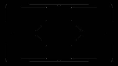Gelecekçi kusurlu HUD hedefi. Siber punk stili HUD ekranı bozdu. Oyun, film, bilim kurgu, insansız hava aracı görüntüleri ve sanal görüntü için teknik kullanıcı arayüzü arızası ekranı. Şablon örtülsün. Siberpunk, teknoloji konsepti.