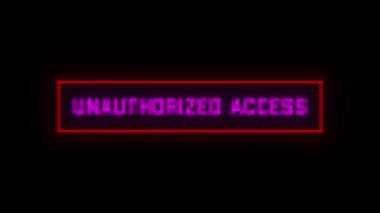 UYARI GİRİŞ UYARI UYARIYOR. Hackleme Animasyonu. Arıza efektli UNAUTHORIED Ulaşım İletisi.