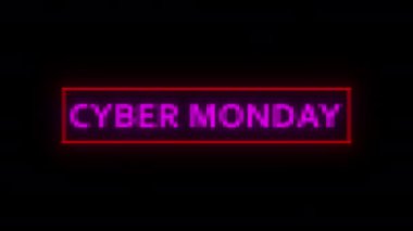 CYBER Pazartesi Animasyonu 'nda arıza ve dijital bozulma. Siber punk tarzı, web pankartları ve dijital reklamlar için ideal, promosyonlarınıza fütüristik, teknolojik bir kenar eklemek.