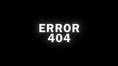HATA 404 RGB 'de arıza etkisi olan animasyon. İnternet hataları, dijital reklamlar ve siber güvenlik promosyonları için ideal. Kusursuz döngülü tasarım. Video oyunları için harika
