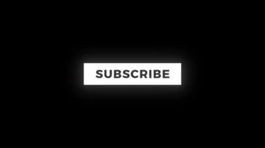 RGB 'de arıza etkisi olan SuBSCRIBE animasyonu. Flamalar, blogcular, dijital reklamlar ve video oyunları için ideal. Kusursuz döngülü tasarım.
