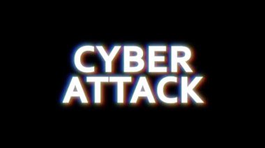Siber saldırı arızası pankartı. Hata efektli siber saldırı.