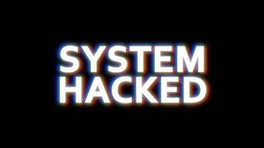 Sistem hacklenmiş hata efekti, sistem hacklenmiş arıza pankartı.