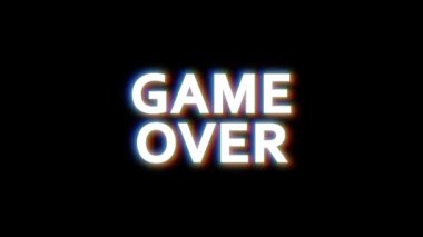Oyun bitti arıza efekti, oyun bitti bayrağı.