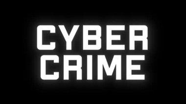 Siber suç arızası afişi. Hata efektli siber suç.