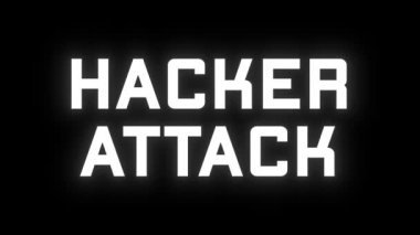 Hacker saldırı arızası pankartı. Hata efektli hacker saldırısı.