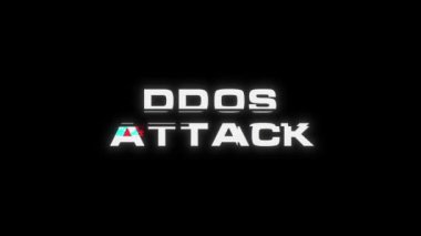 DDOS Saldırı arızası pankartı. Arıza Efekti DDOS Saldırısı.
