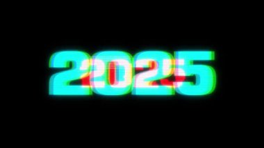 Mutlu Yıllar Videosu için 2025 Metin Animasyonu.