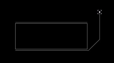 Yüksek teknoloji stili animasyonlu HUD çerçeve. Alfa.