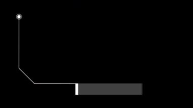 Yüksek teknoloji stili animasyonlu HUD çerçeve. Alfa.