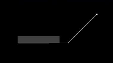 Yüksek teknoloji stili animasyonlu HUD çerçeve. Alfa.